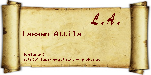 Lassan Attila névjegykártya