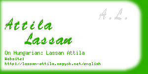 attila lassan business card